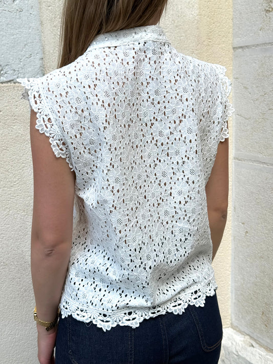Top Iséa en dentelle délicate