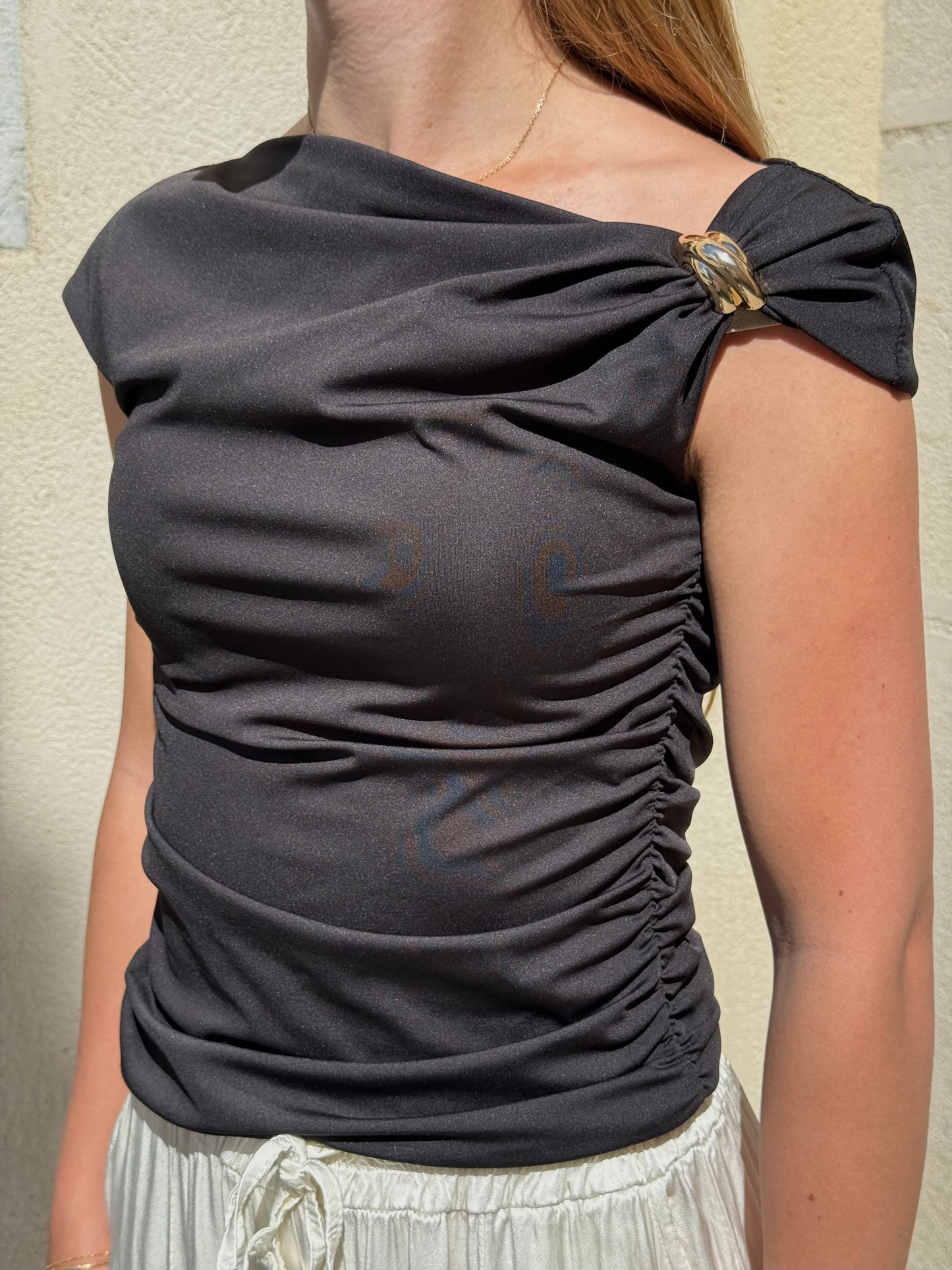 Top Camille noir
