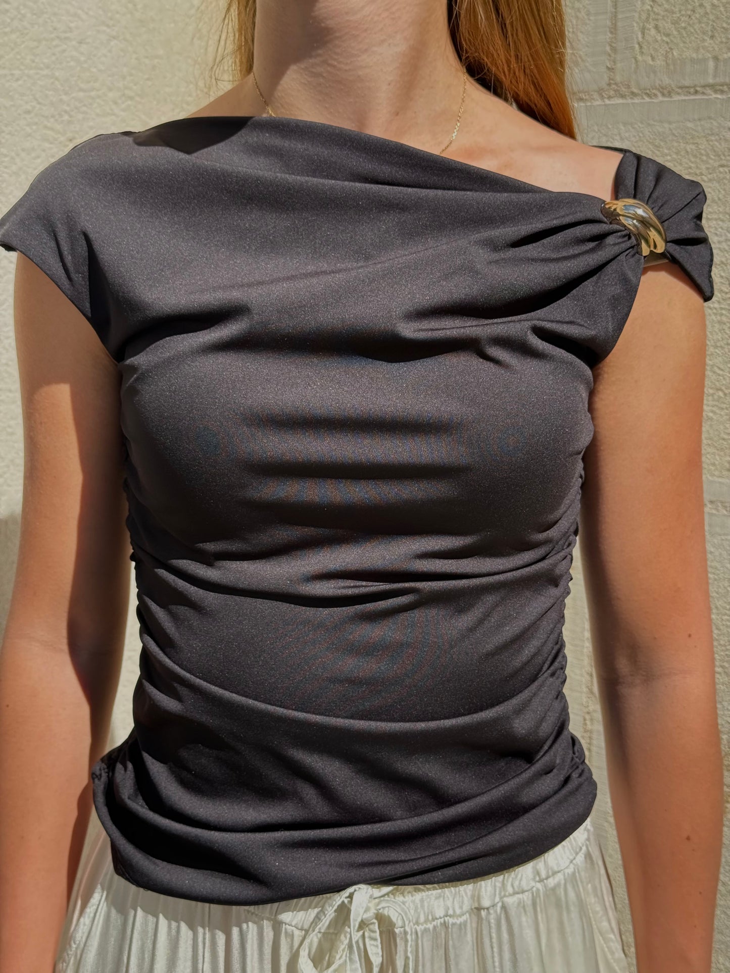 Top Camille noir